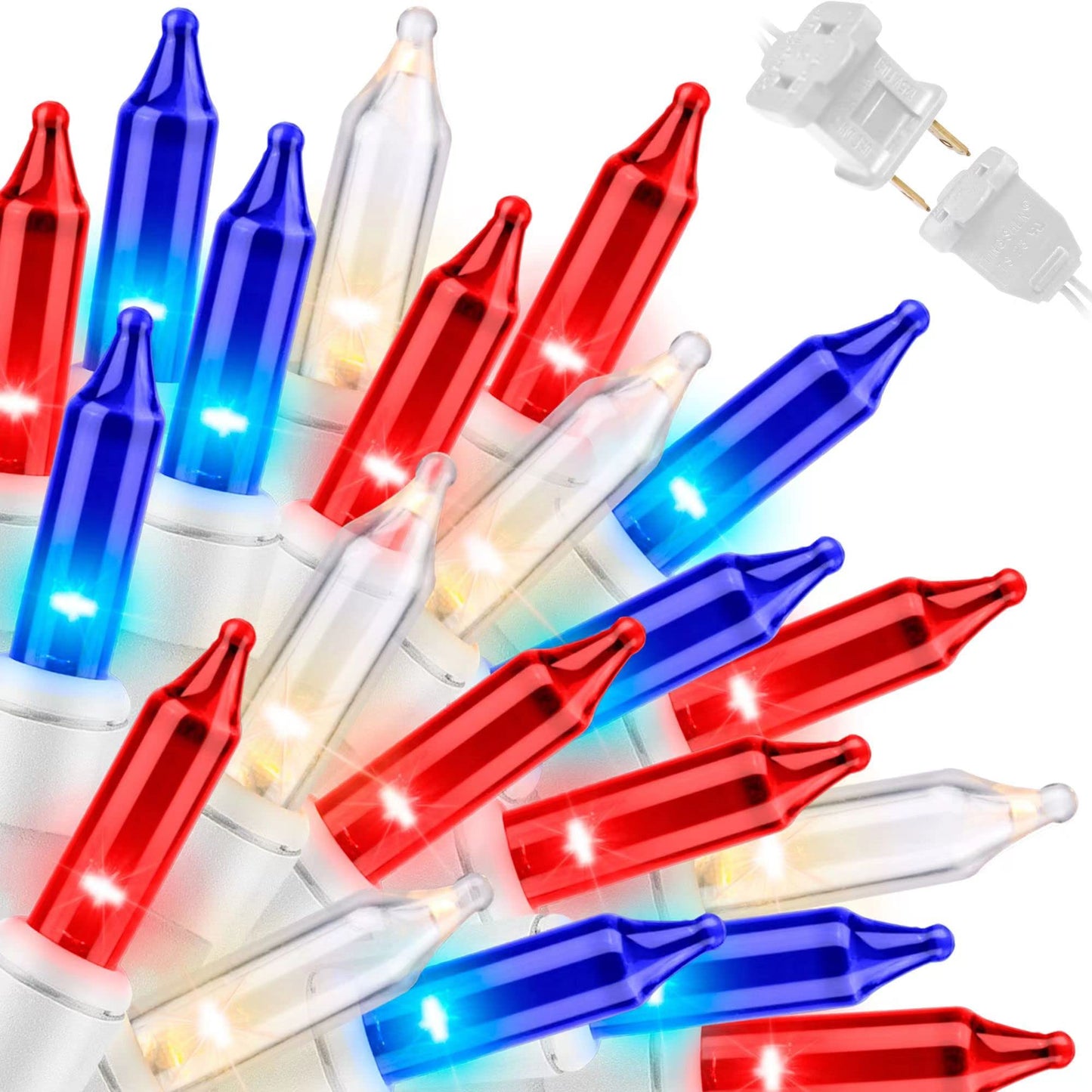 Red White Blue-White Wire