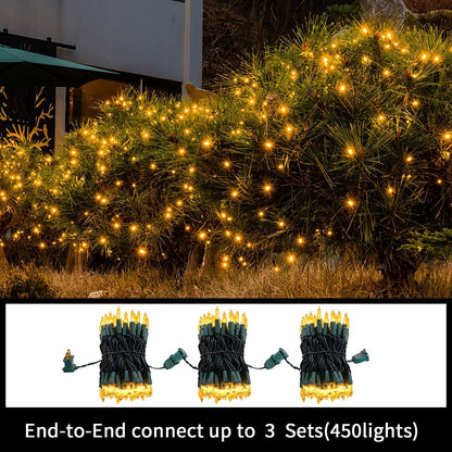 Super-Bright Extendable Blue Christmas Lights Decoration 100Lights 19.6ft UL Certified Mini Bulb String Lights Set for Outdoor Christmas Tree Garden Holiday Party Patio Wedding Garland Decor